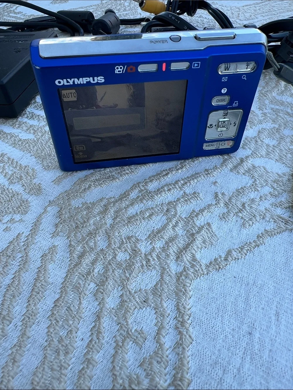 Olympus 8.0 Megapixel FE-360 Camera with accessories.